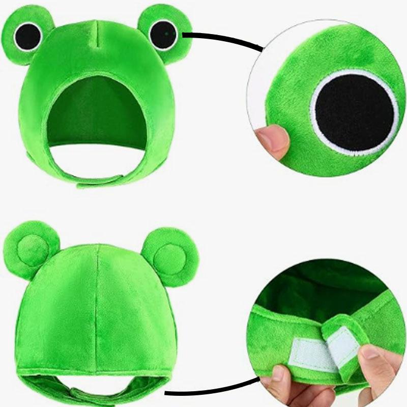 1 Piece Women Frog Prince Plush Hat New Green Animal Frog Headband Halloween Party Costume Prop