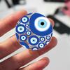 Türkischer Glücksbringer Blauer Nazar-Auge Abstrakter Handygriff Tok Ständer Halter Transparent Griptok für iPhone 13 Samsung Huawei Xiaomi Halterung