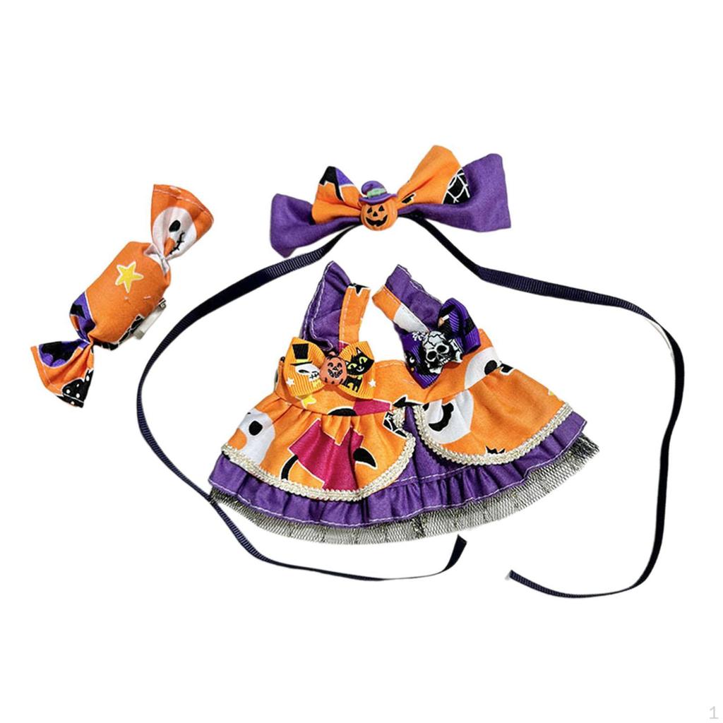 3 Pieces Dolls Halloween Clothes 20cm Doll Miniature Cute for