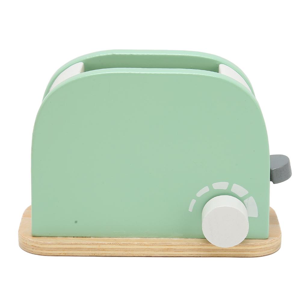 Toaster Toy Set Safe Durable Solidwood Round Edges Hand Eye Coordination Kids Toaster for Education Pretend Game