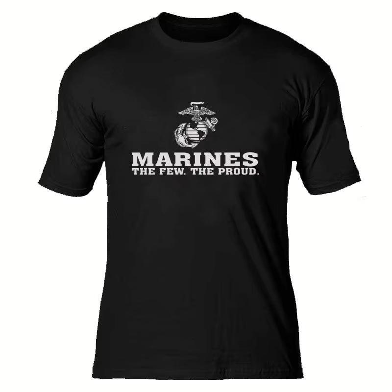 2026 Summer Marine Corps Sport Tshirt Fourth Grade Cultural Shirt Breathable Short Sleeve Pure Cotton Casual Ins Y2k