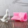3D Horse, Duck, Alpaca, Dinosaur Animal Series Plaster Figurine Silicone Mold DIY Cement Plaster Dinosaur Animal Mold