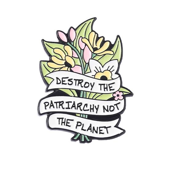 Feministická brož Krásný design Snadno se nosí Dobrý lesk Vynikající šperky Kostýmní doplňky Girl Power