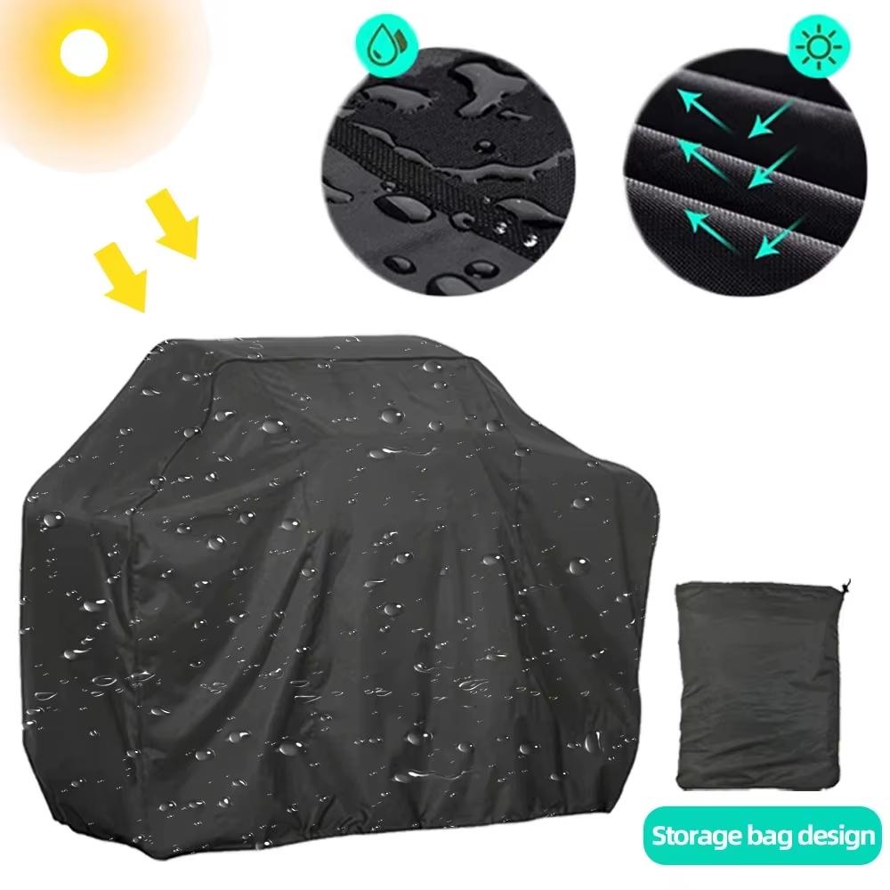 Grill Cover 57 Inch for Outdoor Grill Heavy Duty Waterproof Fade Resistant BBQ Cover with Straps for Weber Charbroil Gas BBQ Etc