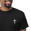T-shirt Unisex Cristiana Ricamata Croce Gesù Dio Fede Cristianesimo Bibbia Chiesa