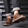 Four season thick soled leather shoes Classic and trendy men's styles Black  High quality gentleman's shoes handmade quality