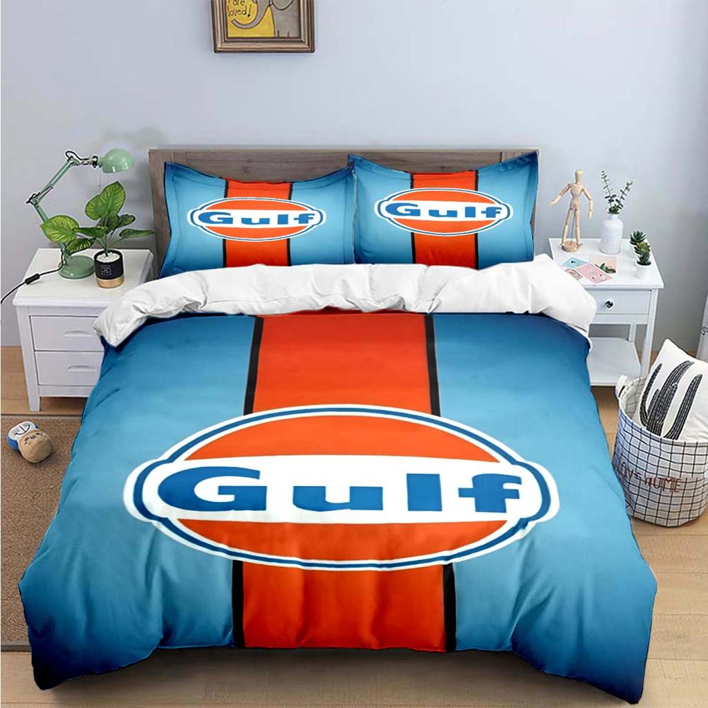Fashion G-Gulf Racing Pattern Bedding Sets Bed Supplies Set Duvet Cover Comforter Set Bedding Set Luxury Gift
