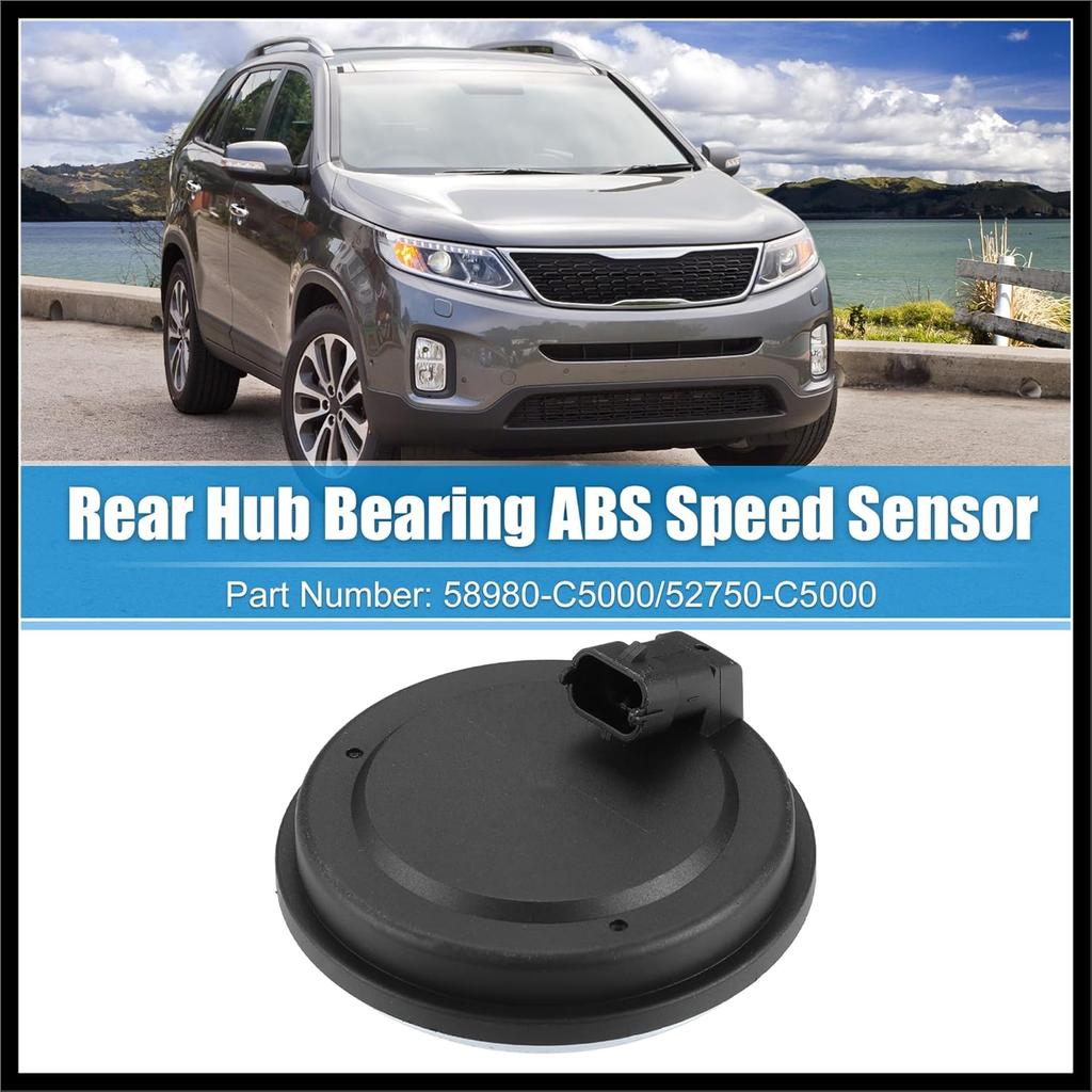 Rear Hub Bearing ABS Speed Sensor for Kia Sorento 2015-2020 & Hyundai G80 G90, 58980-C5000/52750-C5000, Durable ABS Material, 2 Pin Connect, Metal