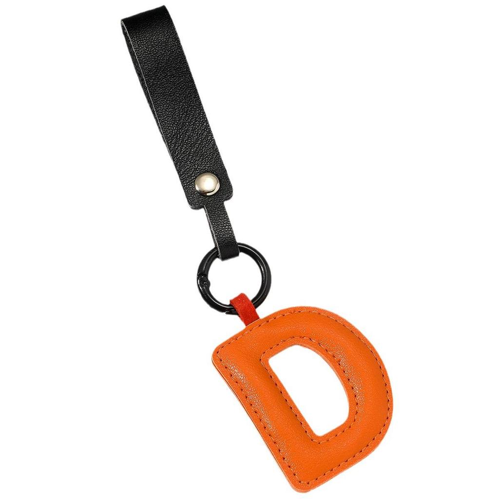Stylish & Versatile Leather Alphabet Keychain Pendant