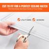 Ceiling Tiles 12-Pack 24 X 24 In PVC Easy Installation White Geometric