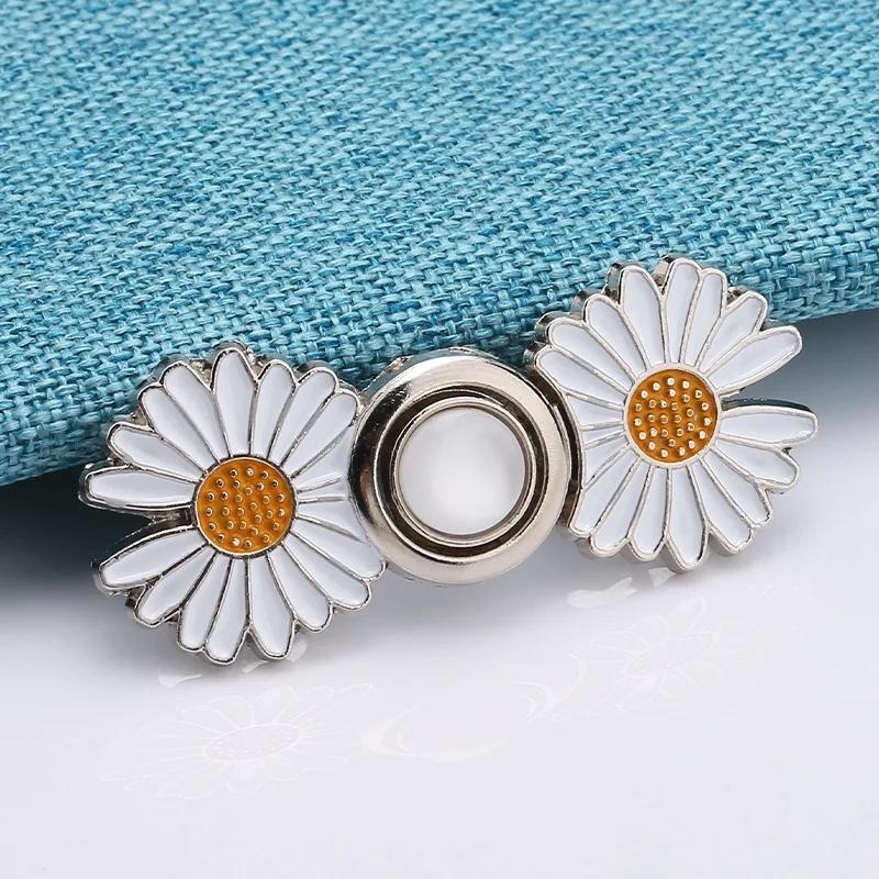 Detachable Pant Waistband, Pearl Flower, Seamless Waist Buckles for Loose Jeans Dress, Instant Adjustment 2pcs