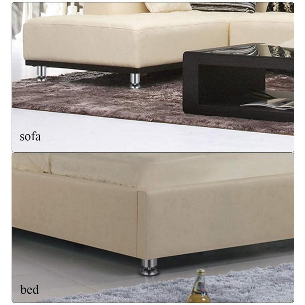 4Pcs 10cm Adjustable Furniture Stainless Steel Sofa Legs Legs Cabinet Support Legs For Various Furniture Cabinet Table
