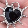 Elegant Heart Shaped Rhinestones Earrings And Necklace Pendant Set Alloy Jewelry Craft Findings Punk Accessories