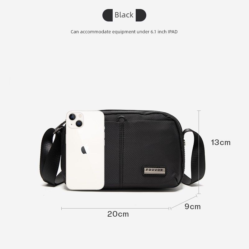 

Oxford Cloth Nylon Middle-Aged One-Shoulder Women s Cross-Body Bag Black (small) 20*13*9