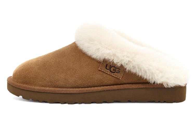 UGG Fleece Lined, Comfortable Lightweight Mules Rubber Sole Odor Resistant Antibacterial Closed Toe Slippers Women s 1115134-CHE 37