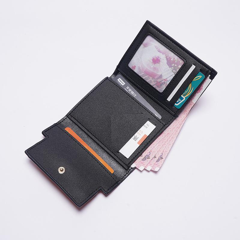 Popular Ins Wallet Women's High-end Wallet Simple Korean Version Short Women's Wallet, Leather + 30% Off Students
