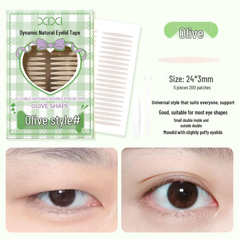 

xixi Lively Double Eyelid Tape - 5 Sheets, Thin, Seamless, Easy to Use, Invisible for a Natural Look