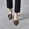 Pointed Single Shoes Women's Spring Simple Mid-heel Shallow Mouth Leather Shoes Professional Dress Work Shoes Sheepskin High Heels