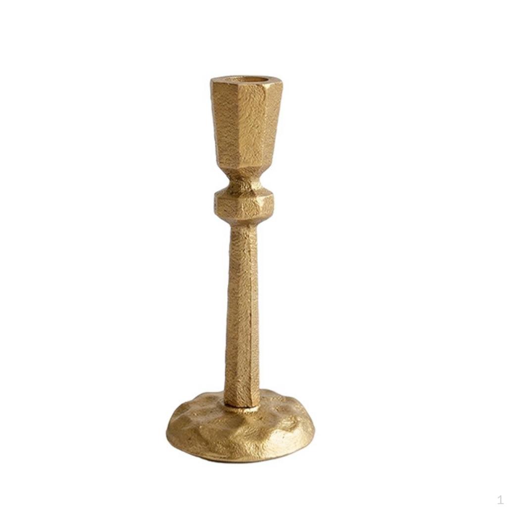 Tabletop Candle Holder Antique Metal VintageStyle Candlestick for Dining Table,