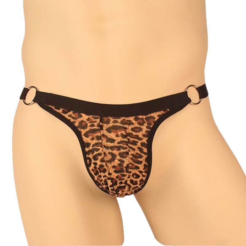Dámské Sexy Tanga s Leopardím Vzorem a JJ Kapsičkou