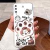 Jelly Casing For Huawei Honor Play 3 Capa Coque Clear Silicone Soft TPU Back Cover Cute Cat Rabbit Heart Protective Case Fundas