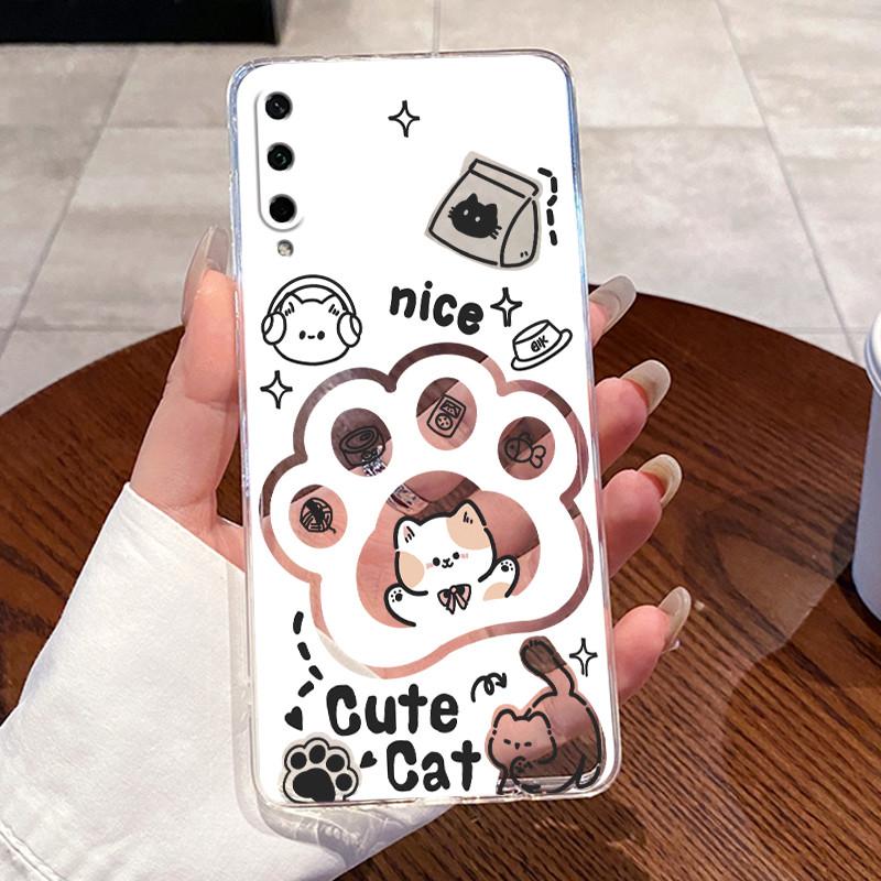 Jelly Casing For Huawei Honor Play 3 Capa Coque Clear Silicone Soft TPU Back Cover Cute Cat Rabbit Heart Protective Case Fundas