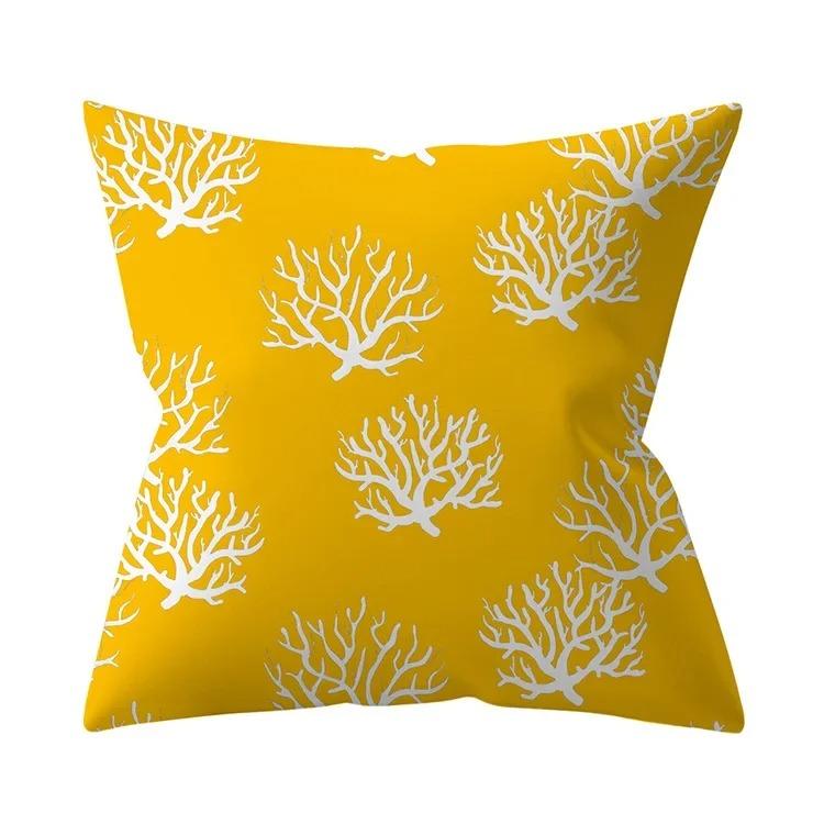 Home Decor Vibrant Yellow Patterns Pillow Covers Set Pattern Cushion Cover Suitable for Sofa Bedroom Car Pillow Cover
