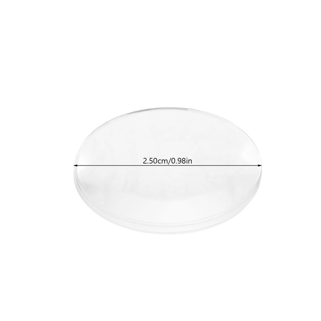 iplusmile 60pcs Double Convex Lenses, 25mm Diameter, Clear Acrylic Spherical Optical Lenses with Ground Edges for Physics Labs and Classrooms