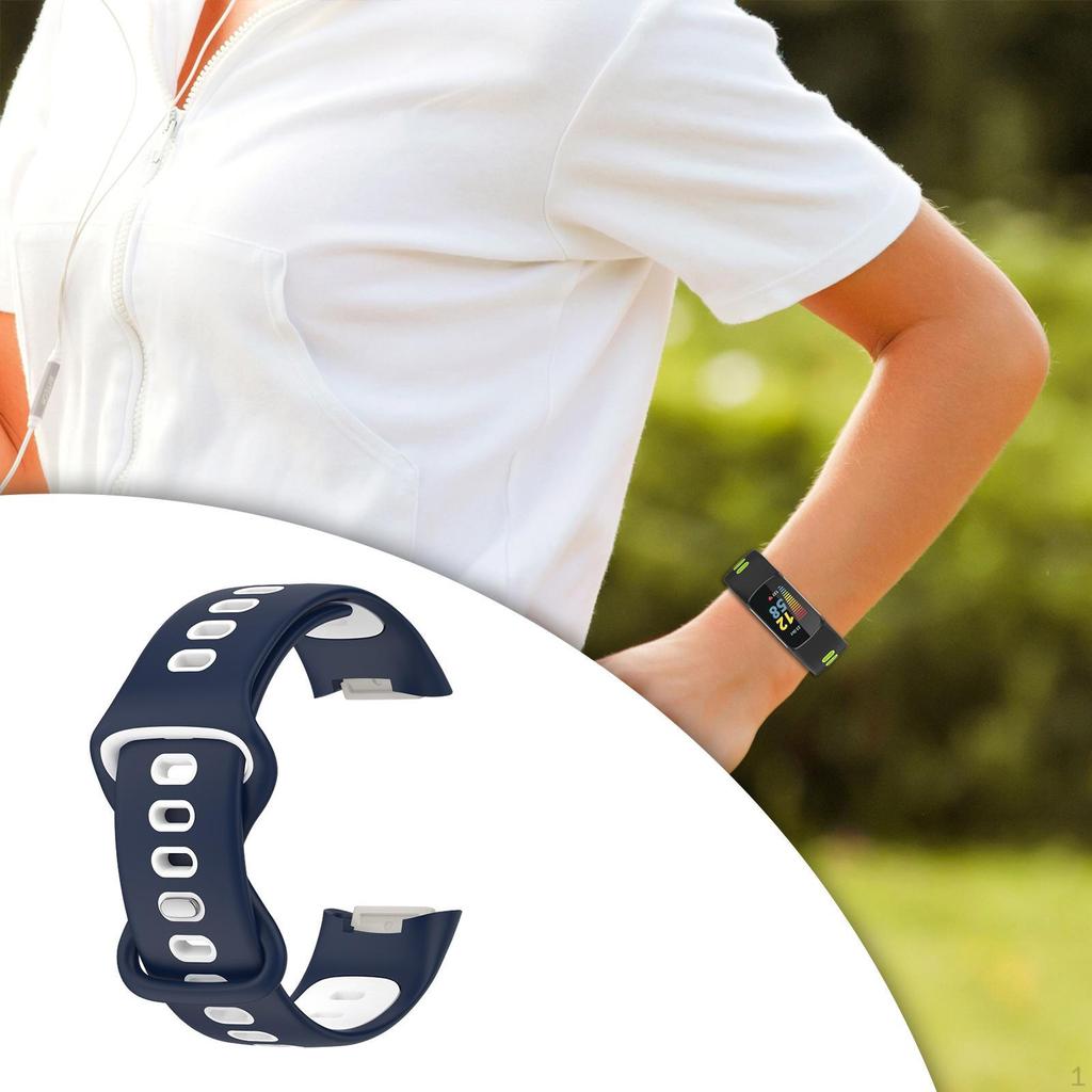 Bands Soft Silicone Band For Fitbit charge5 smart watch Strap Blue