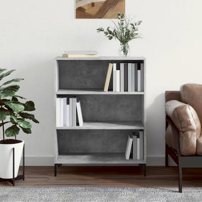 Vidaxl Shelf, Concrete Grey, 69.5X32.5X90 Cm, Wood-Based Material