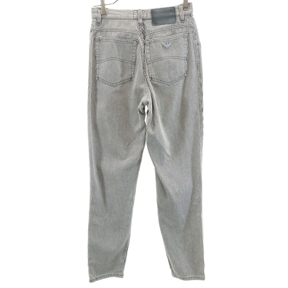 ARMANI JEANS made in Italy Houndstooth Pattern Long pants W28 Houndstooth Women Used