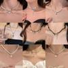 New Simple Love Butterfly Necklace Female Niche Design Collarbone Chain Cold Wind Pearl High Sense