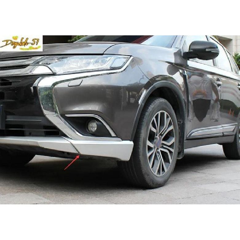 Silver For Mitsubishi Outlander Sport 16-19 Front Bumper Side Spoiler Cover Trim