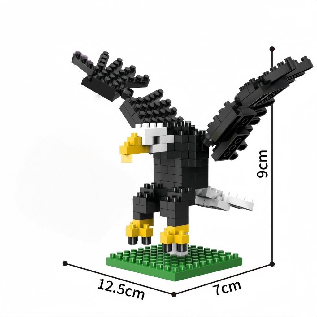 KNEW BUILT 3D Pet Micro Mini Building Block Toy-ToucanPelicanRoosterSeagullMacaw-Fun & Educational GiftKids Favorite Animal