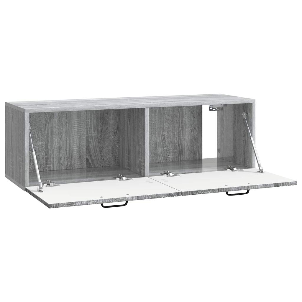 Wall Mounted TV Cabinet Grey Sonoma 98 x 31 x 30 cm