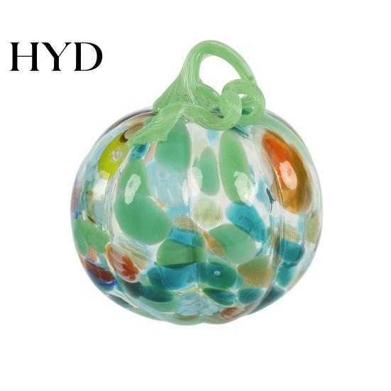 Pumpkin Ornament Mini Hand Blown Glass Ornament, Collectible Thanksgiving Halloween High-quality Faux Crystal Hanging Decoration for Fall, Harvest