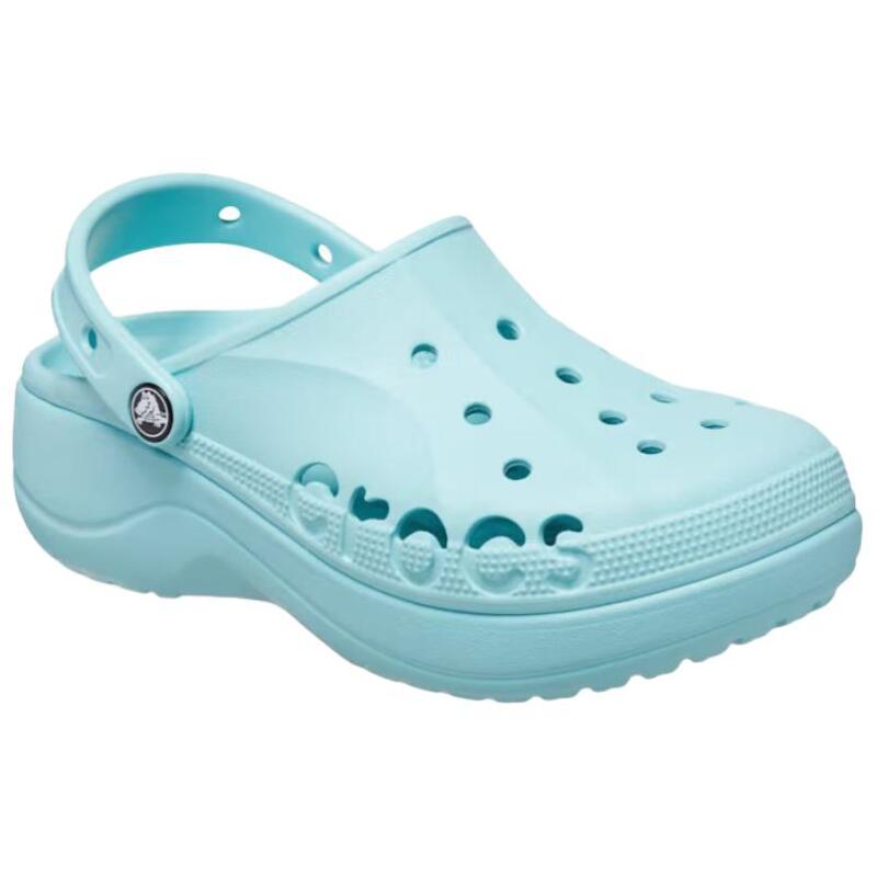 Crocs Baya Platform Clog EVA Lightweight and Comfortable Commuting Outdoor Minimalist Trend Hole Shoes Women's Blue