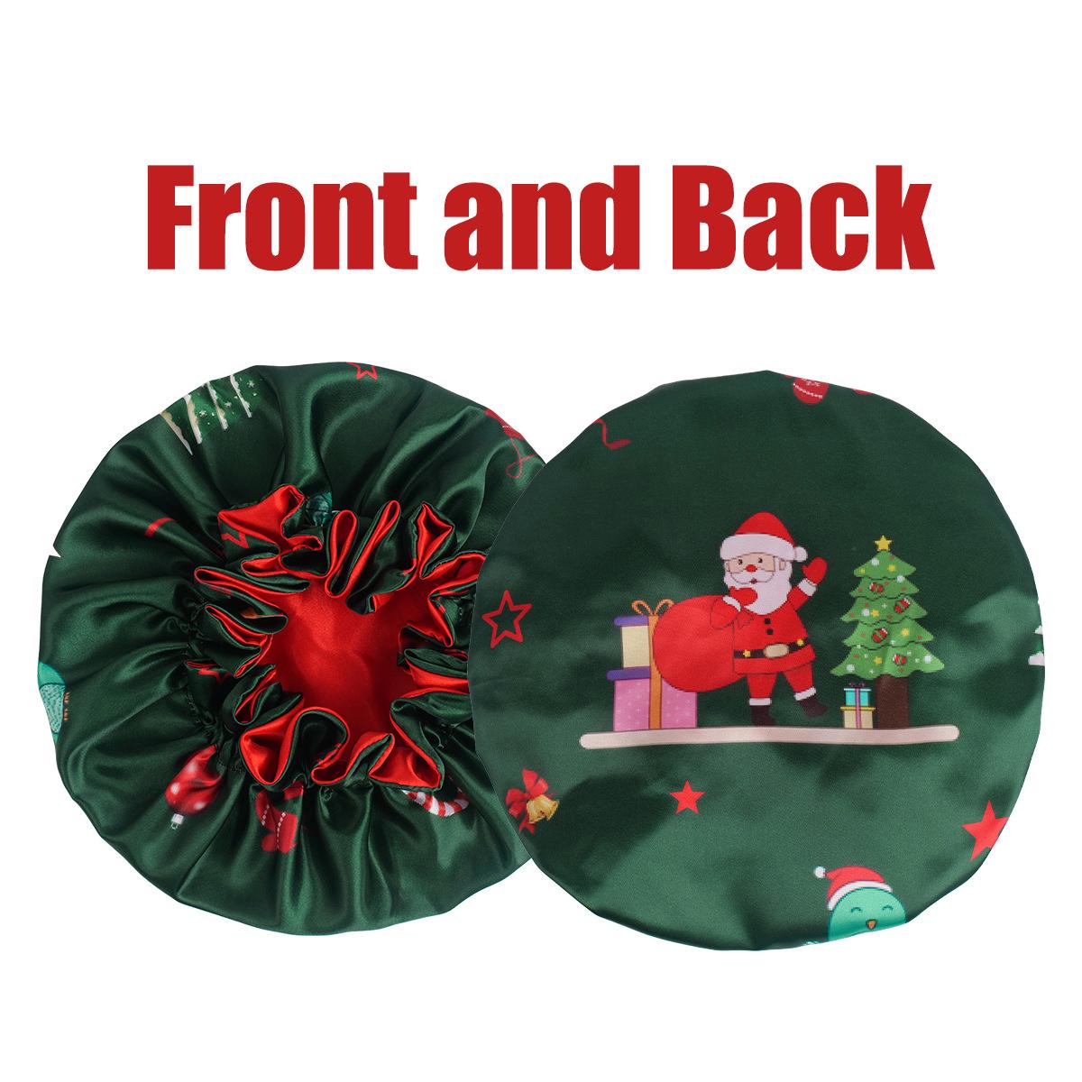 

2025 Christmas Bestseller Reversible Double-Layer Lace Sleep Cap with Satin Hair Protection