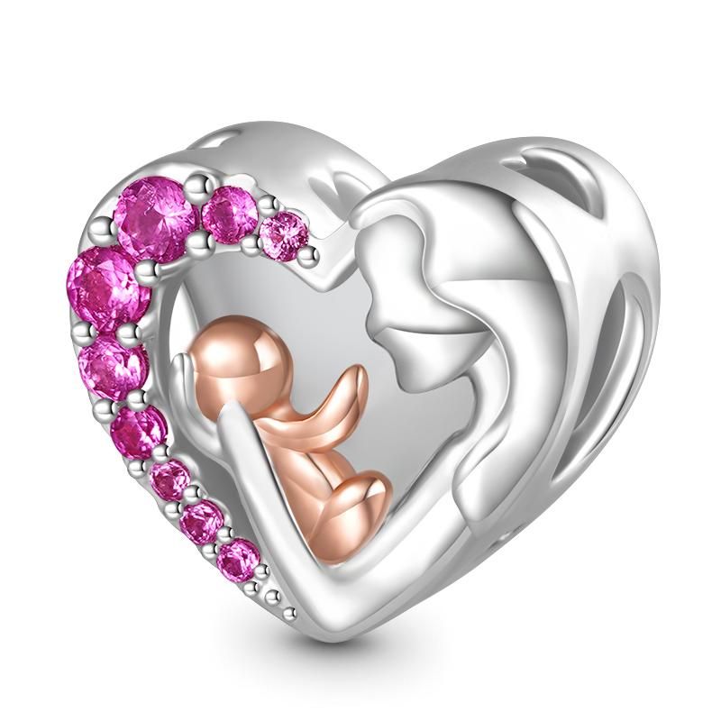 Autumn Winter New Copperpregnant Mother Sisters Helmet Key Car Exquisite Charm Fit Bracelet Necklace Diy Women'S Jewelry