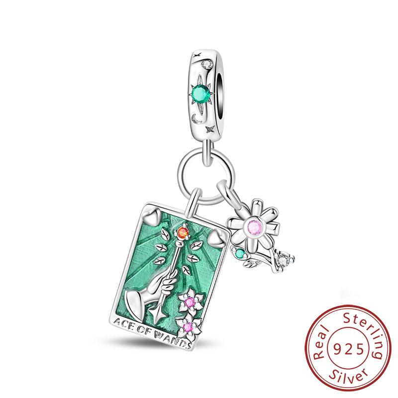 New Copper Charms Beads Pendants Sun Moon Stars Magic Tarot Charms Fit Original Bracelets Women Fine Jewelry Gifts