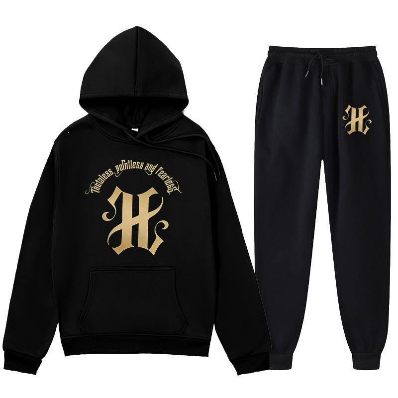 Herren Kapuzenpullover Mit Gotischem Bogen Buchstaben Druck Fleecegefüttert Lässiger Pullover