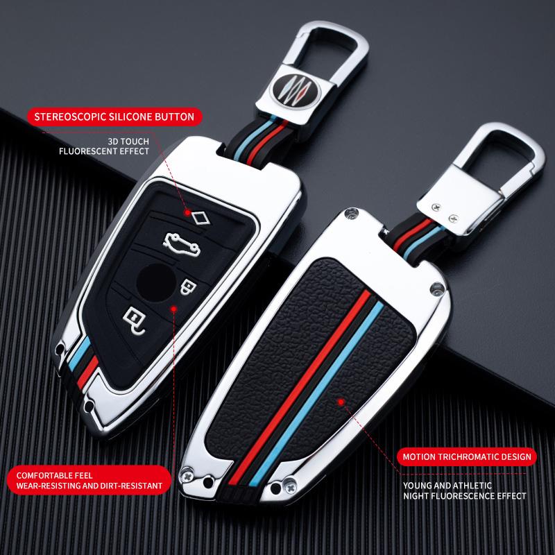 Car Key Case Cover for BMW X1 X3 X4 X5 F15 X6 F16 G30 7 Series G11 F48 F39 520 525 F30 118i 218i 320i Car Interior Accessories