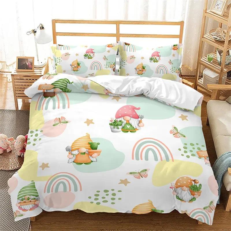 Floral Soft Duvet Cover Mery Christmas Warm Comforter Cover Microfiber Carton Beding Set Ful King For Children Kids Tens Gifts Bedrom Decor