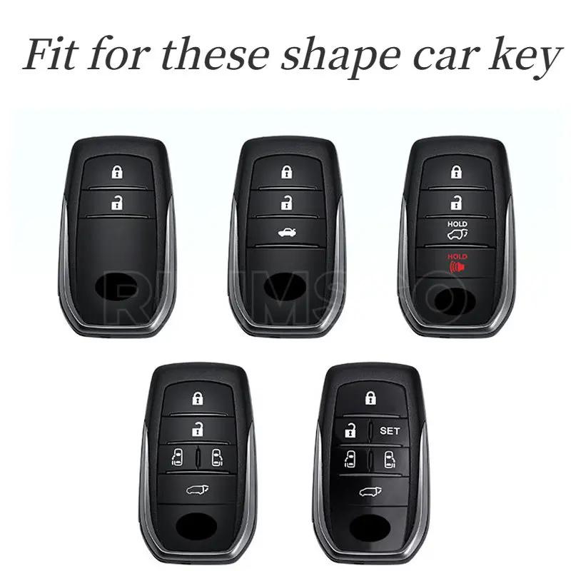 Nueva llegada funda suave de Tpu para llave de coche para Toyota CHR Hilux Fortuner Land Cruiser 200 Camry Corolla Crown RAV4 Highland