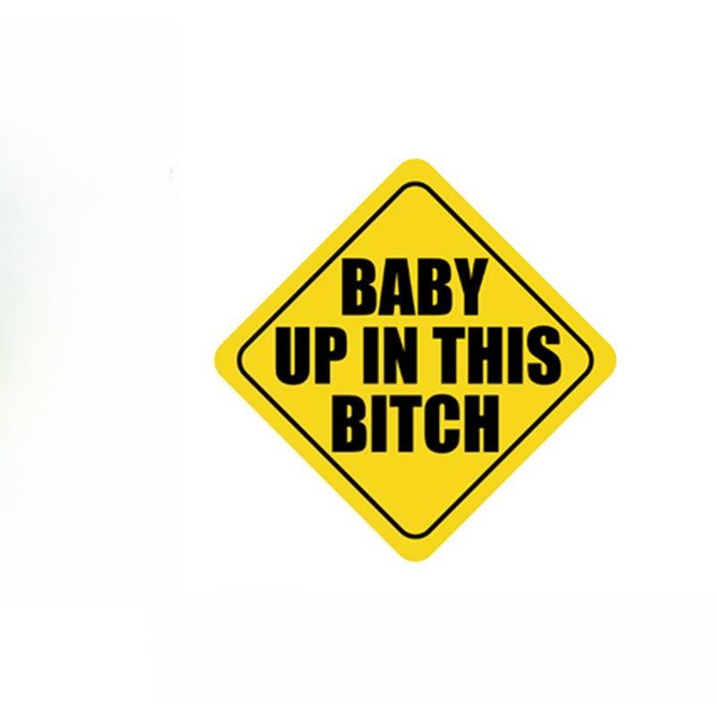 Funny Baby On Board Car Decal - Cartoon Infant Bottle Style, Easy-to-Apply Waterproof Sticker, Car Window Safety Reminder