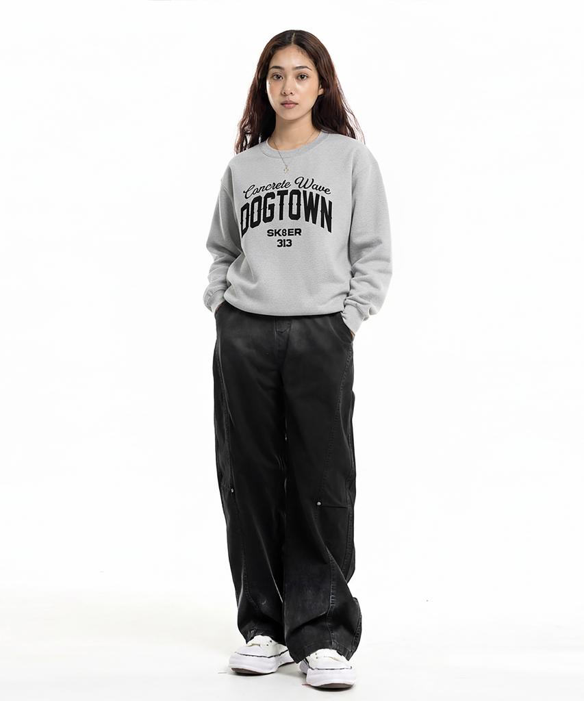 CREAM SODA LAB Pigment Cut-Out Rivet Cotton Elastic Waist Pants Black