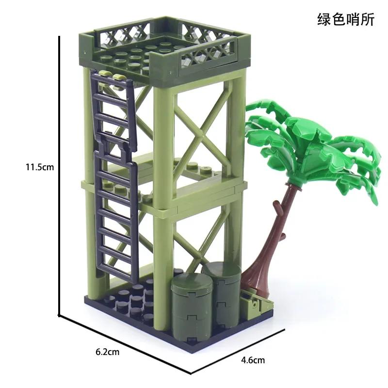 MOC scene building block accessories Matching - Military outpost outpost lookout small particle building block toy gift