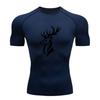 Men's Compression Athletic T-Shirt, Stylish Tribal Deer Head