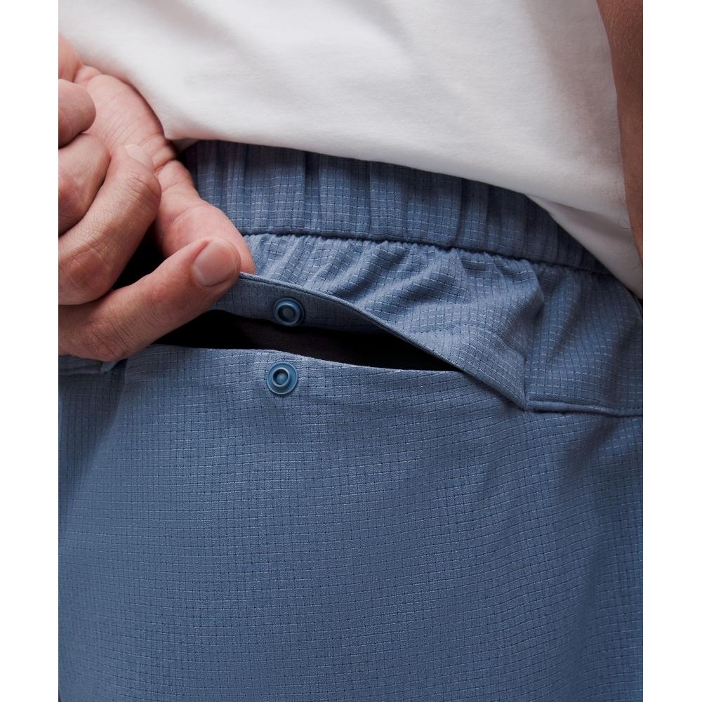 LululemOn Abc Wovenair Pull On Short 7  Washed Denim