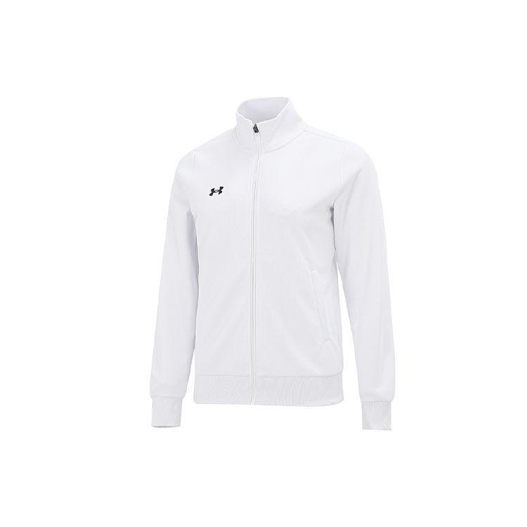 Under Armour Solid Color Stand Collar Casual Sports Jacket Women Jackets White 21500438-100
